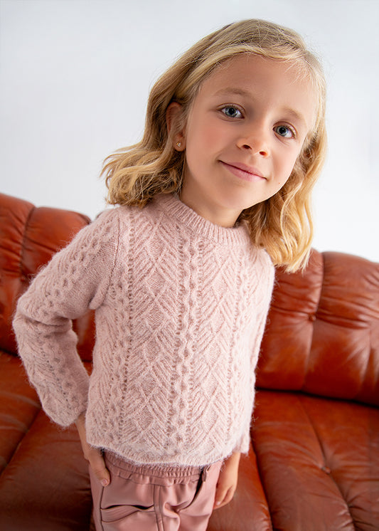 Jersey gola alta tricot - Abel & Lula - A&L Mini Menina - AW25-5829