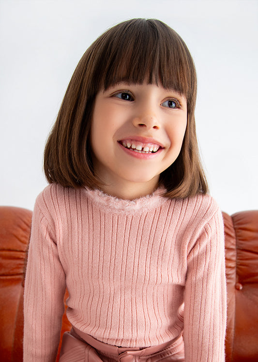 Camisola tricô combinada - Abel & Lula - A&L Mini Menina - AW25-5835