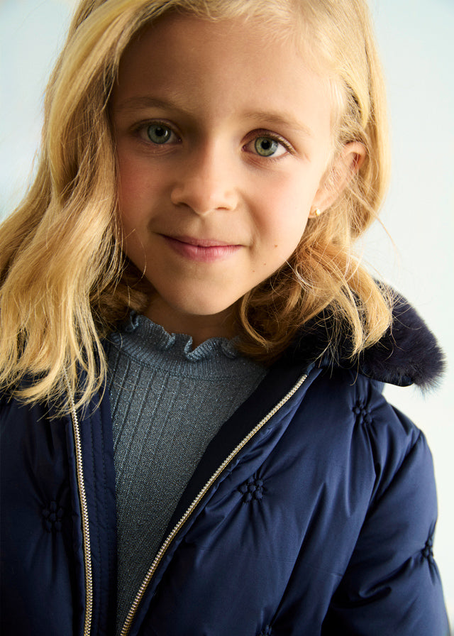Blusão bordado acolchoado - Abel & Lula - A&L Mini Menina - AW25-5848