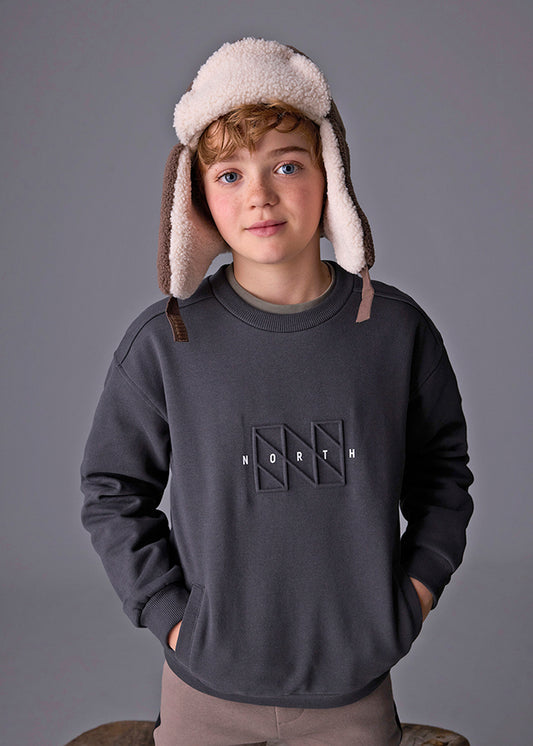 Sweat embossed s/carapuço - mayoral - Menino - AW25-7405