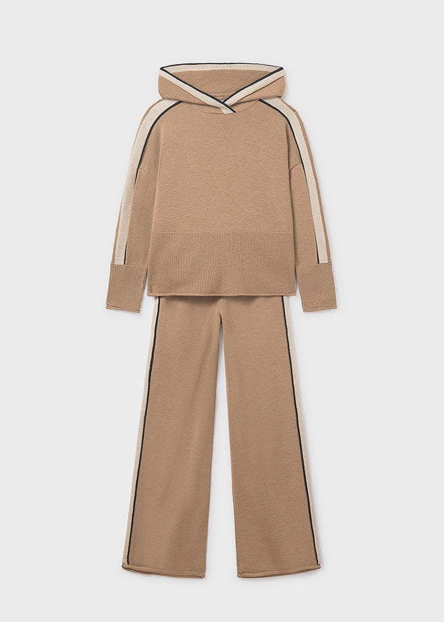Conj.calça tricô capuz - mayoral - Menina - AW25-7585