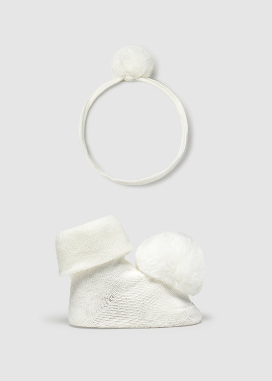 Set bandolete e soquetes - mayoral - New Born menina - AW25-9922