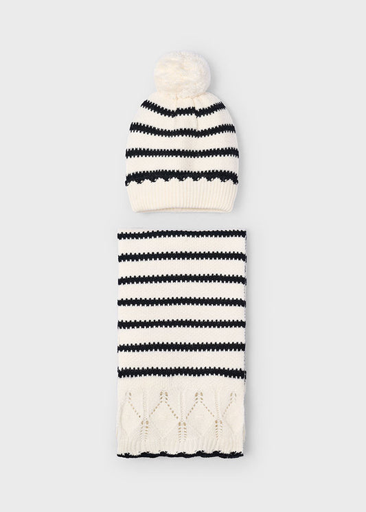 Conj.gorro/cachecol riscas - mayoral - Mini Menina - AW25-10070