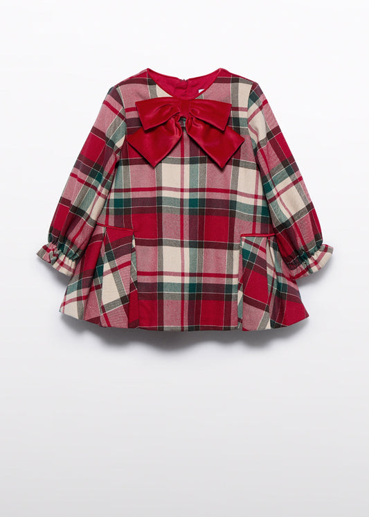 Vestido xadrez escocês - Abel & Lula - A&L Mini Menina - AW25-15509