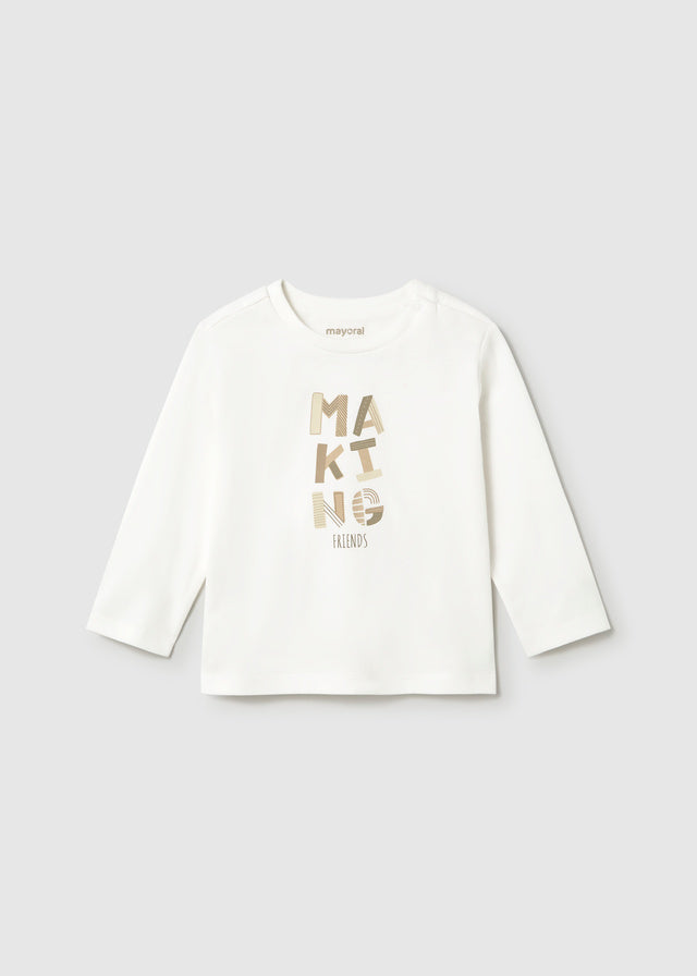 Camiseta básica bebé - Nata