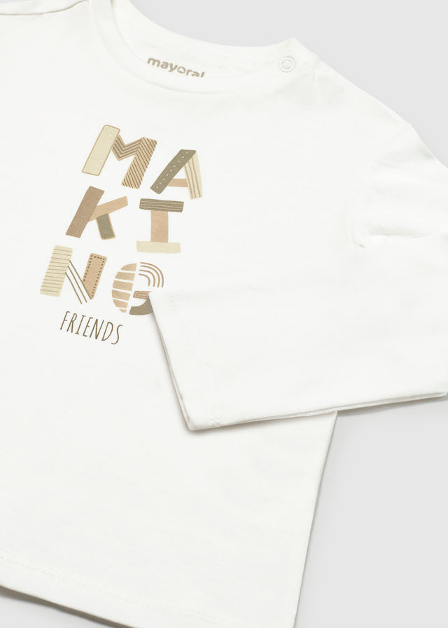 Camiseta básica bebé - Nata