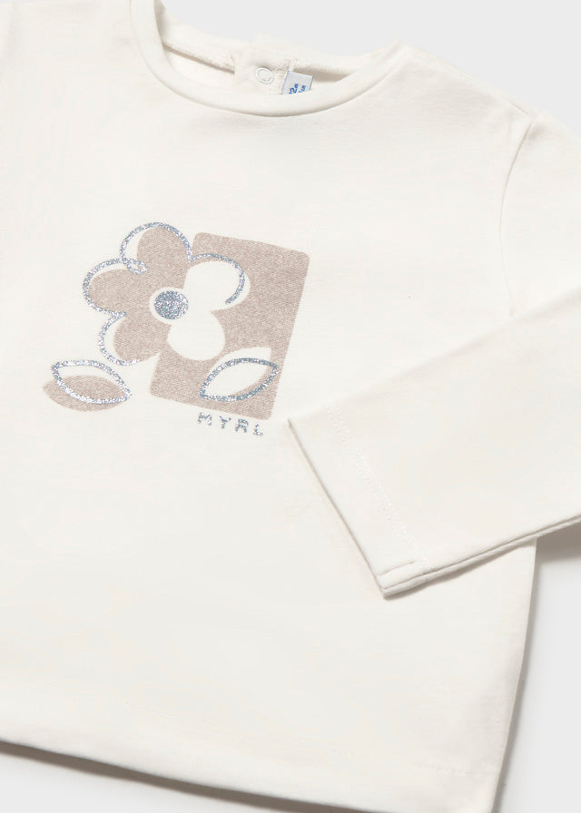 Camiseta básica bebé - Crú