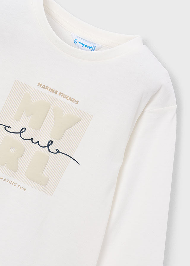Camiseta básica bebé - Nata