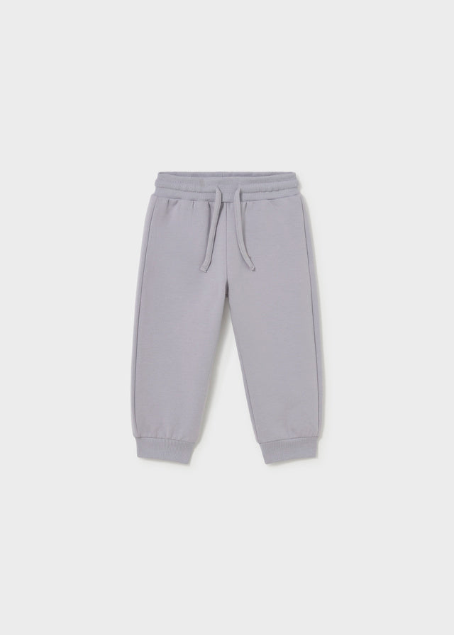 Calça felpa básica punhos - Cinza