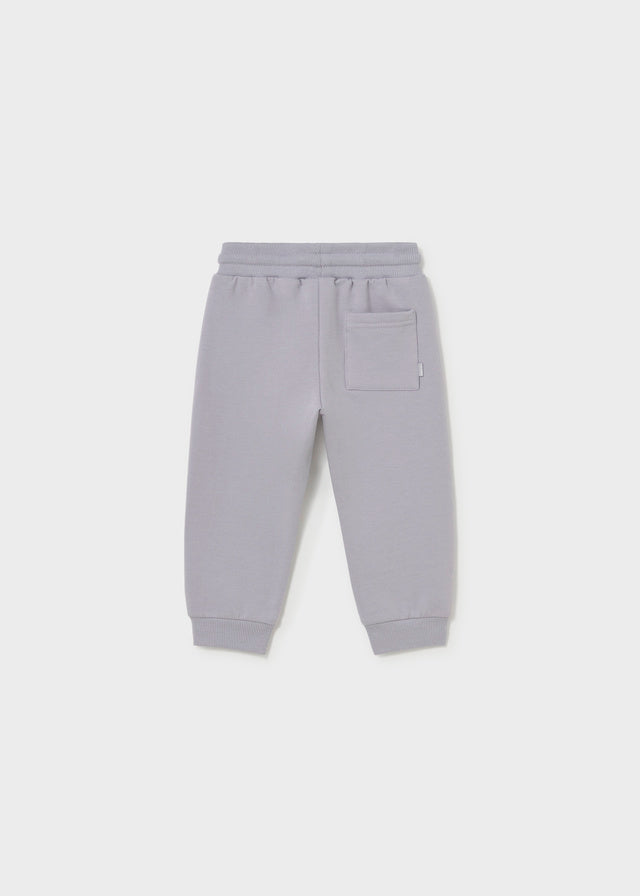Calça felpa básica punhos - Cinza