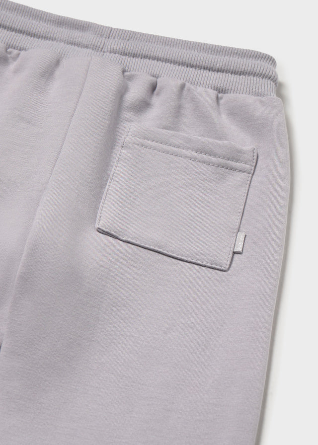 Calça felpa básica punhos - Cinza