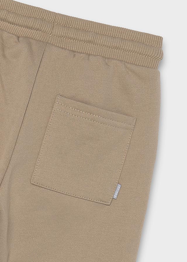 Calça felpa básica punhos - Avelã