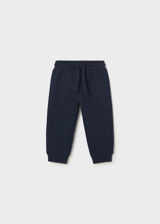 Calça felpa básica punhos - Azul