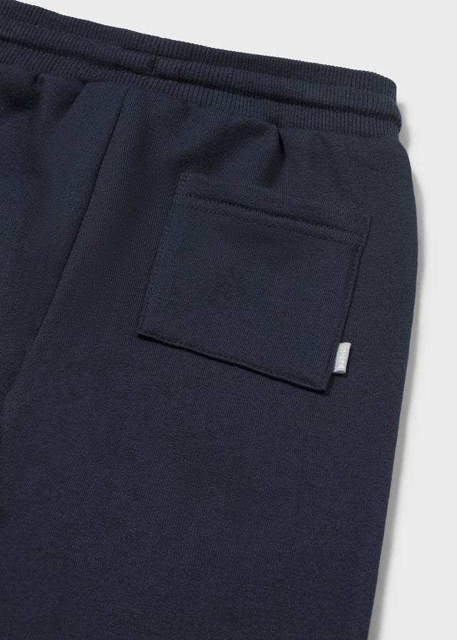 Calça felpa básica punhos - Azul