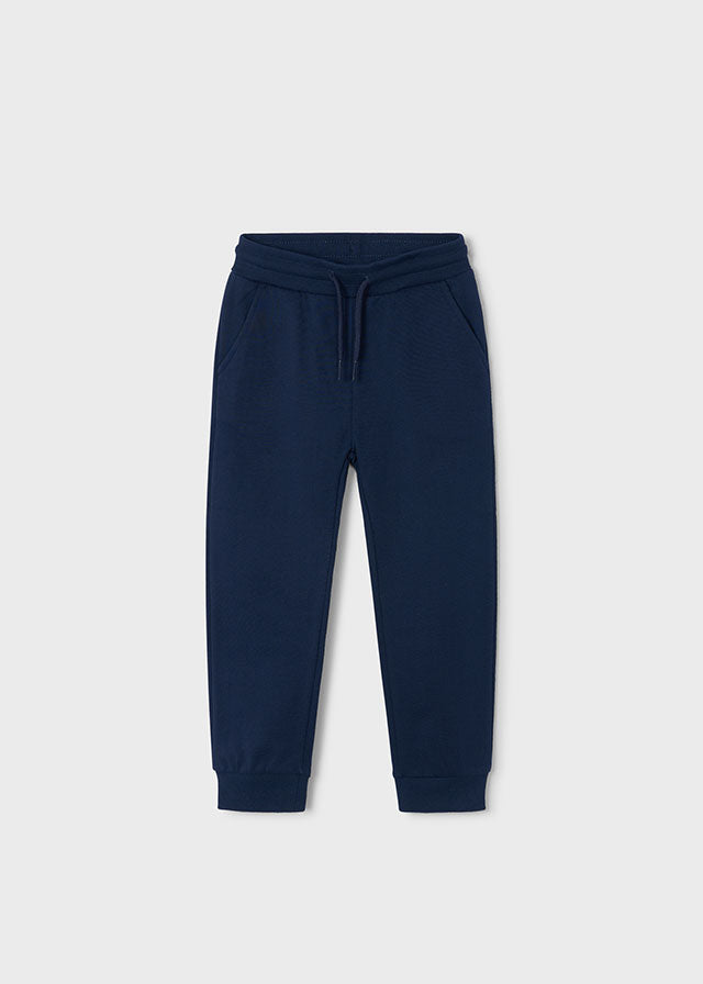 Calça felpa básica punhos - Azul