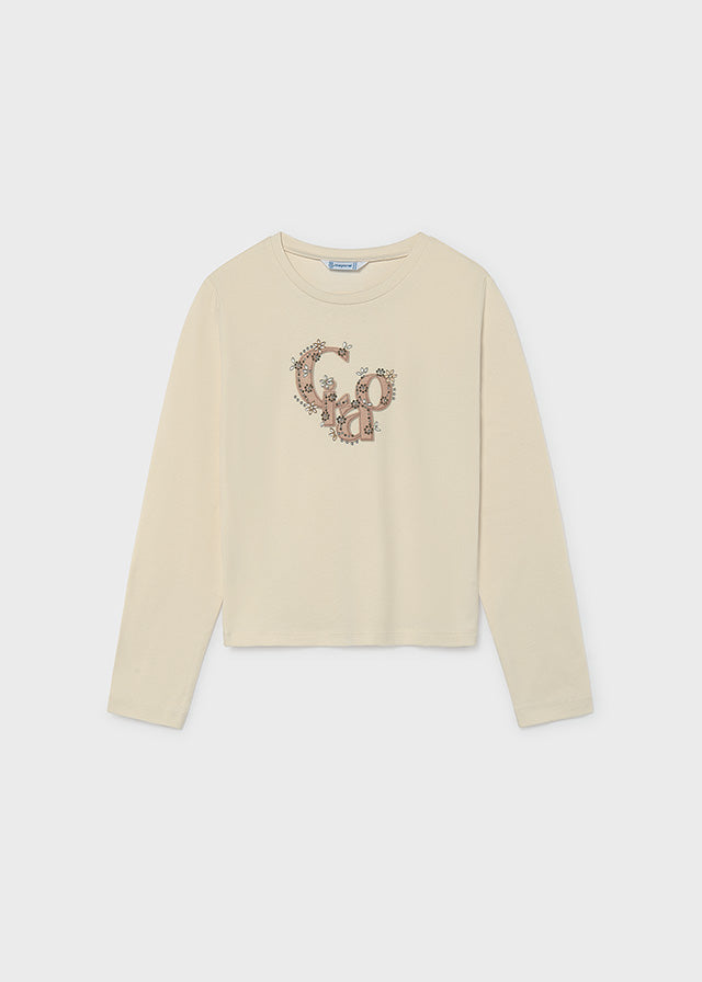 Camiseta básica bebé - Creme-col