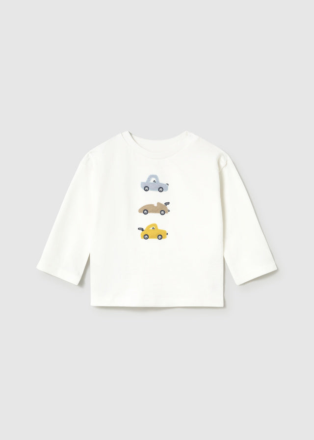 Camisola aplicações bordadas - Nata