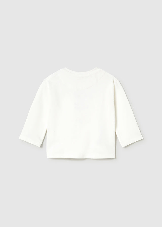 Camisola aplicações bordadas - Nata