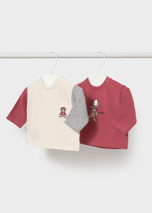 Pack 2 camisetas m/comp. - Ameixa