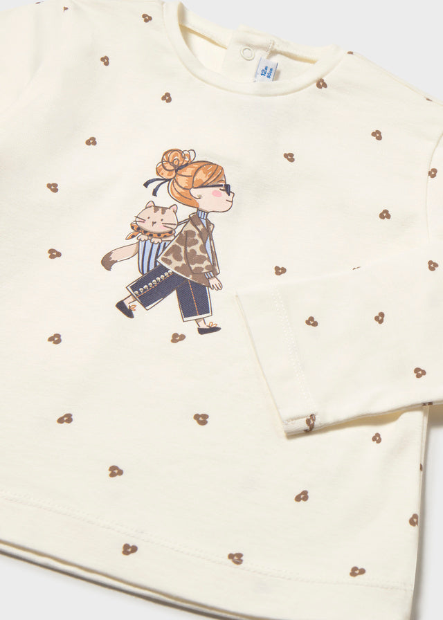 Camiseta estampada - Crú