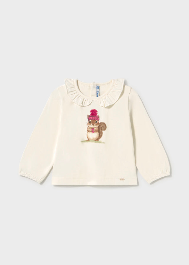 Camiseta m/comp. clássica - Crú-framb