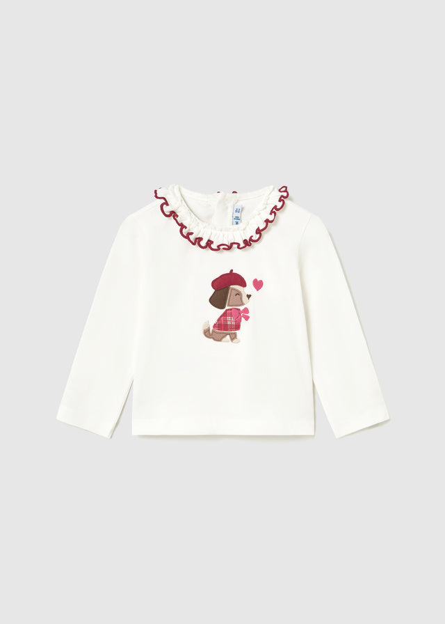 Camiseta m/comp. clássica - Crú-framb