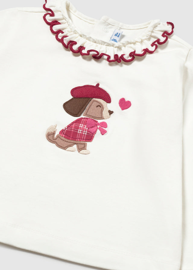 Camiseta m/comp. clássica - Crú-framb