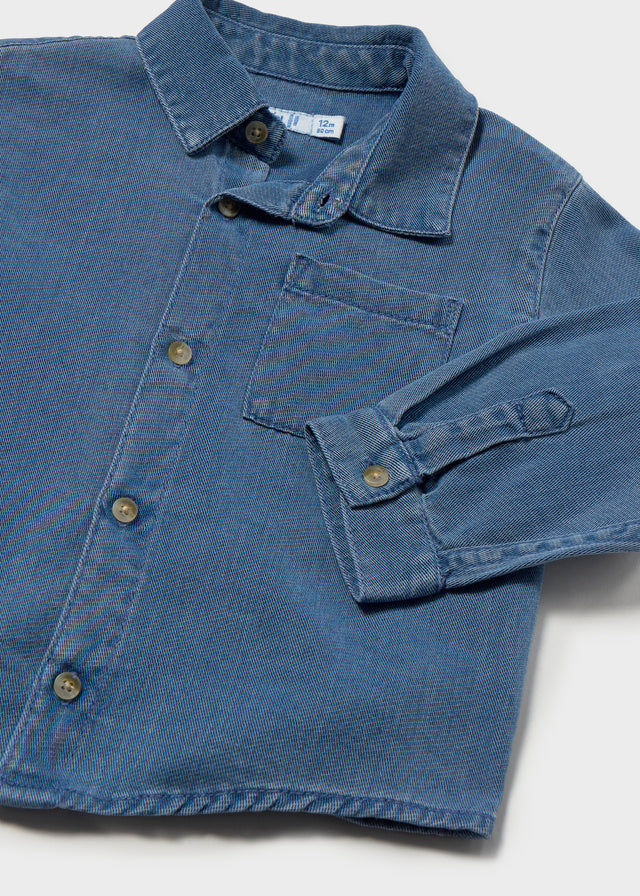 Camisa m/comp. denim - Base