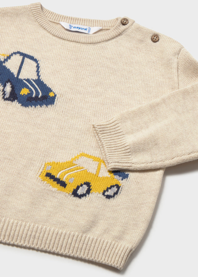 Jersey intarsia possicionada - Pedra vig