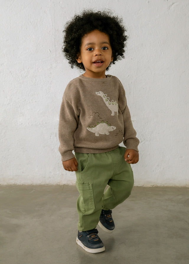 Jersey intarsia possicionada - Trufa vig