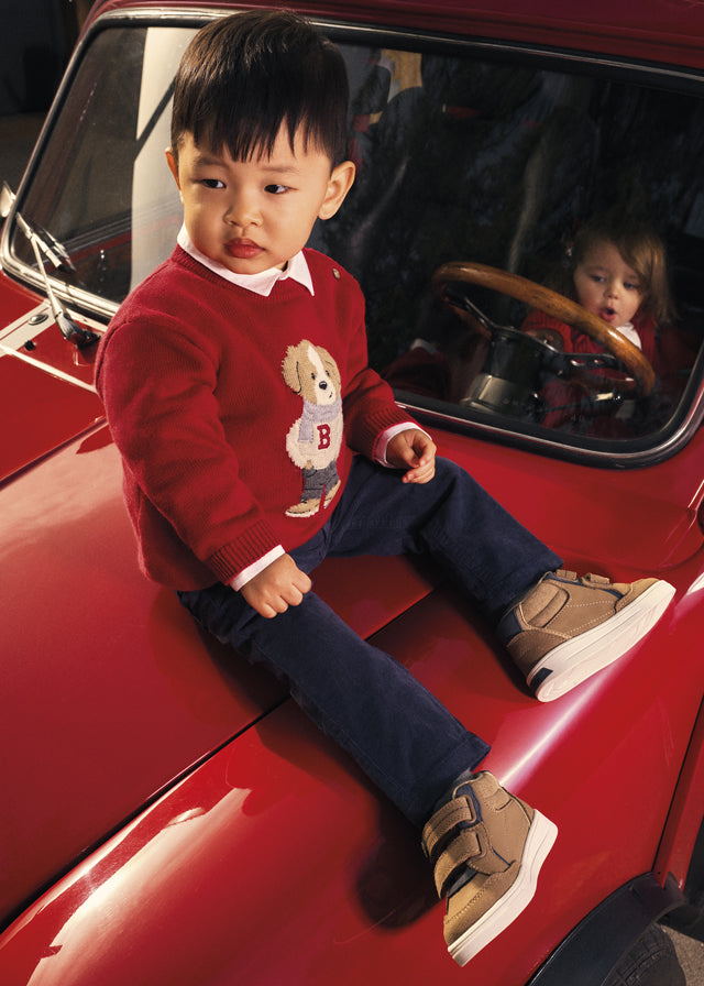 Jersey intarsia - Vermelho