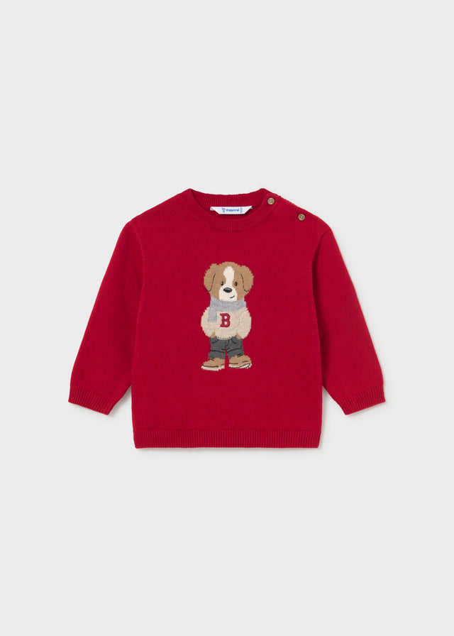 Jersey intarsia - Vermelho