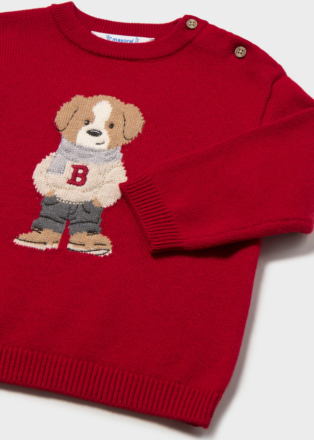 Jersey intarsia - Vermelho