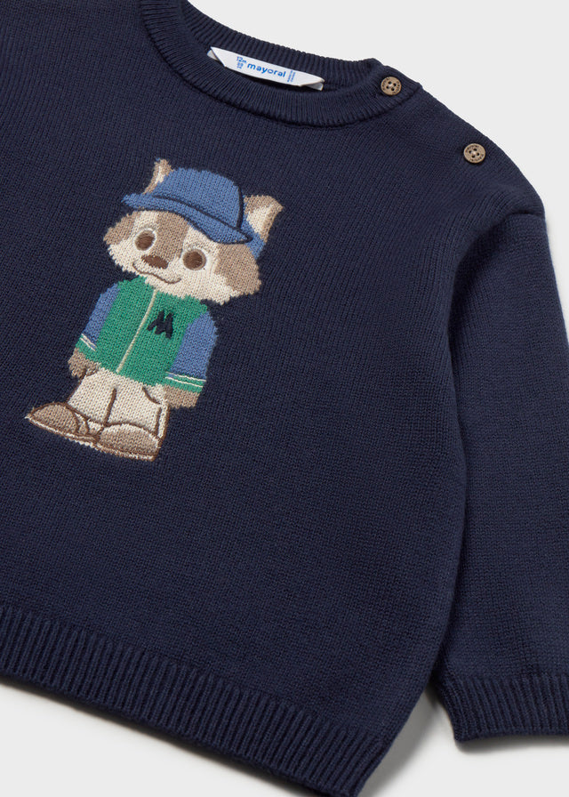 Jersey intarsia - Azul