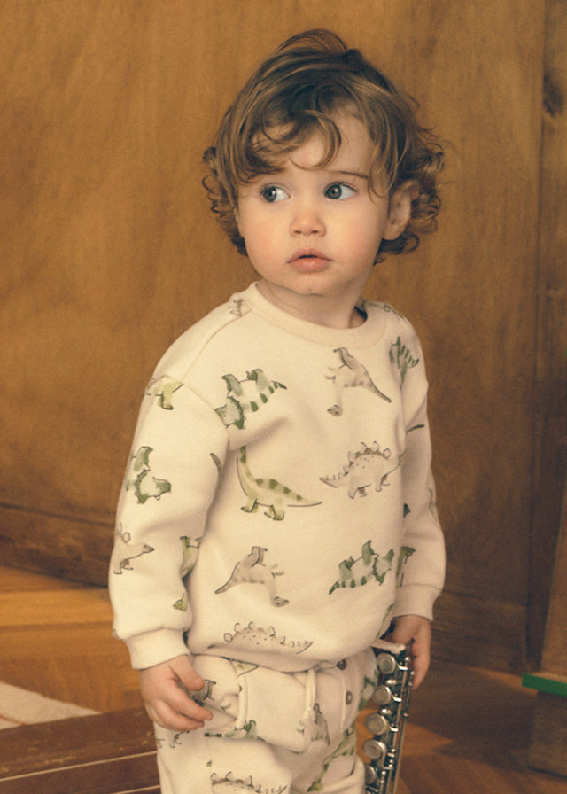 Sweat estampada dinossauros - Light topo
