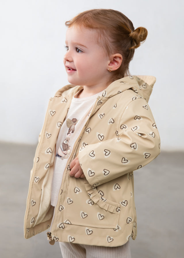 Capa de chuva estampada - Biscuit