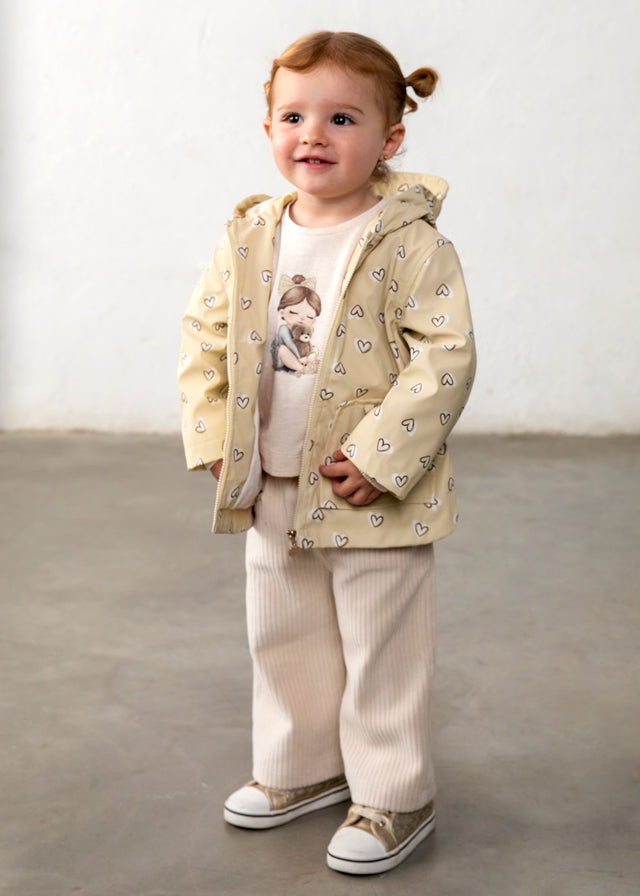 Capa de chuva estampada - Biscuit