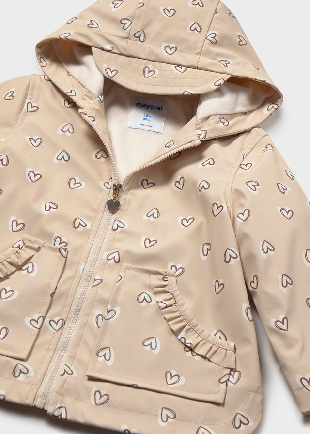 Capa de chuva estampada - Biscuit