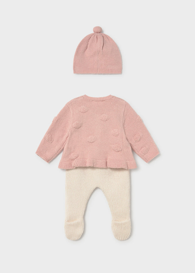 Conj. bébé c/ casaco - Nude vig