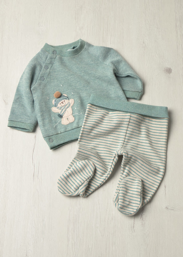 Conj. sweat/calça c/pés - Mineral vi