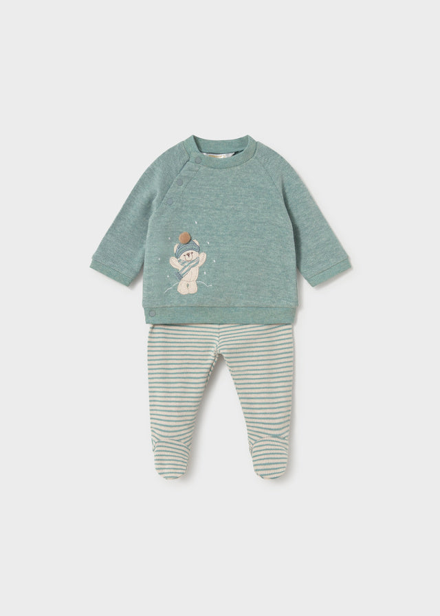 Conj. sweat/calça c/pés - Mineral vi