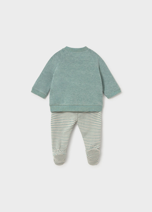 Conj. sweat/calça c/pés - Mineral vi