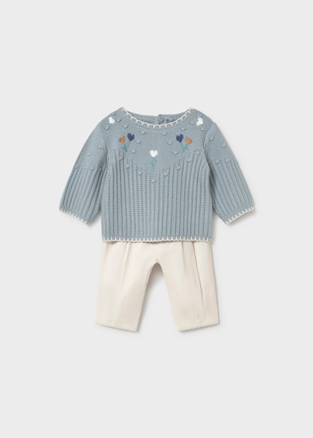 Conj. jersey e calça - Floco