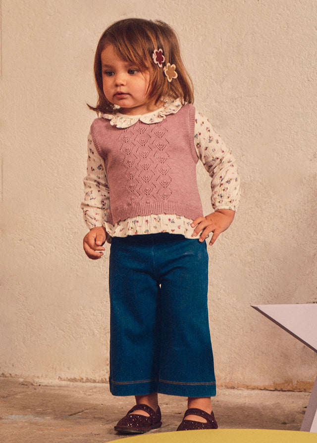 Conj. calça chaleco unido - Violeta me