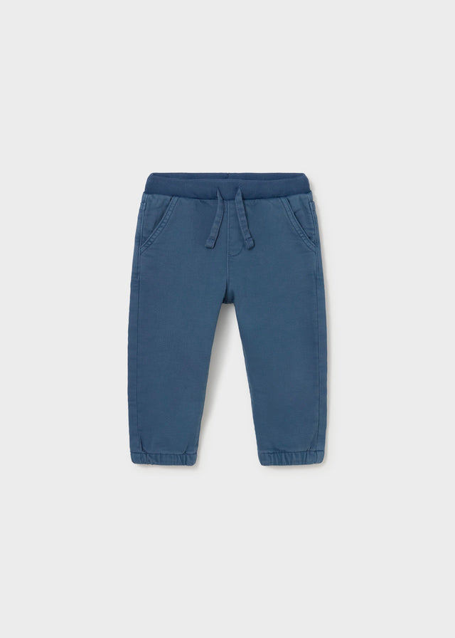 Calça jogger sarja soft - Azul escur