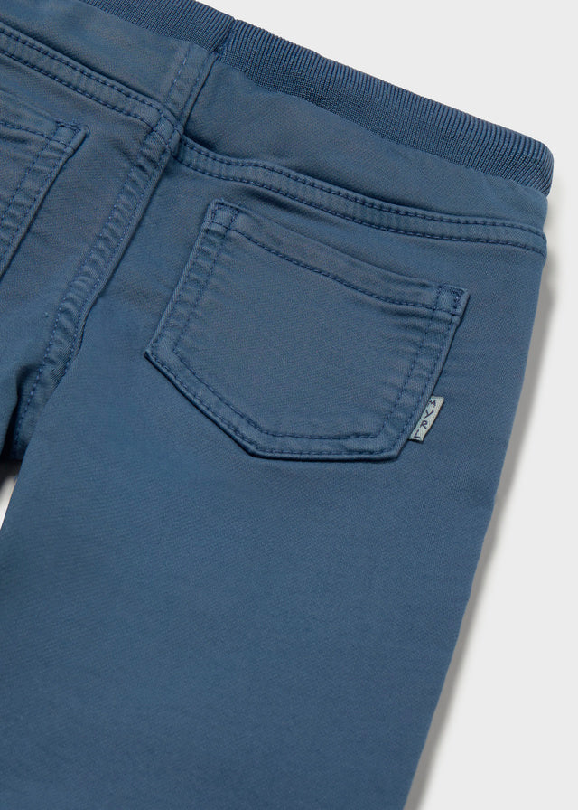 Calça jogger sarja soft - Azul escur