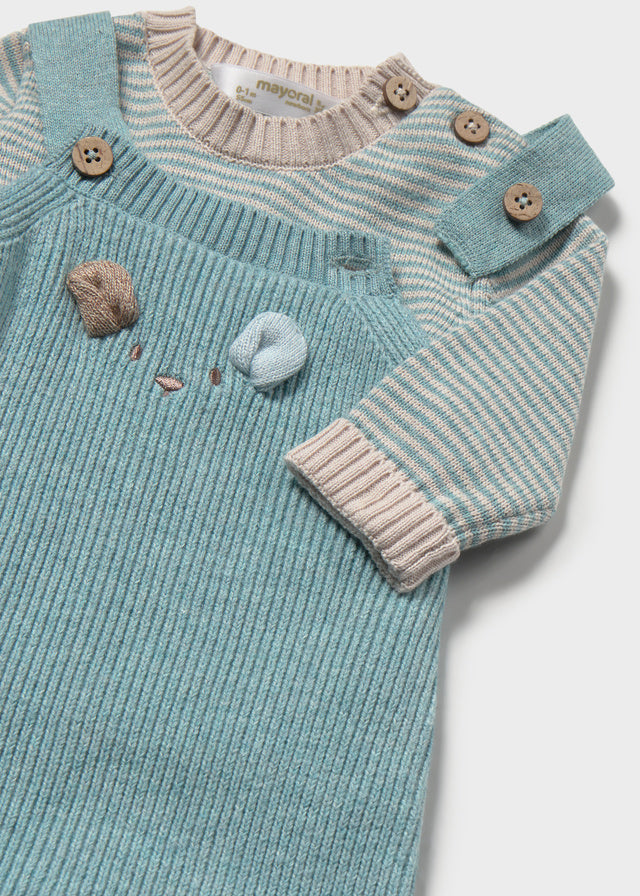 Conj. jardineira tricot - Mineral vi