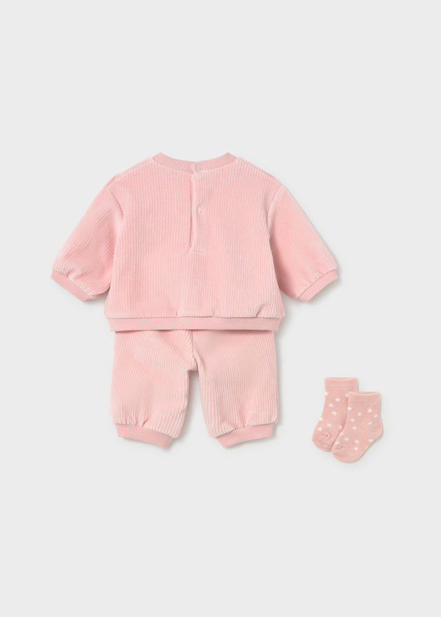 Fato treino com soquetes - Rosa baby