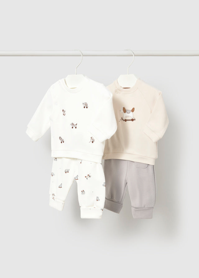 Conj. malha 4 peças - Neblina