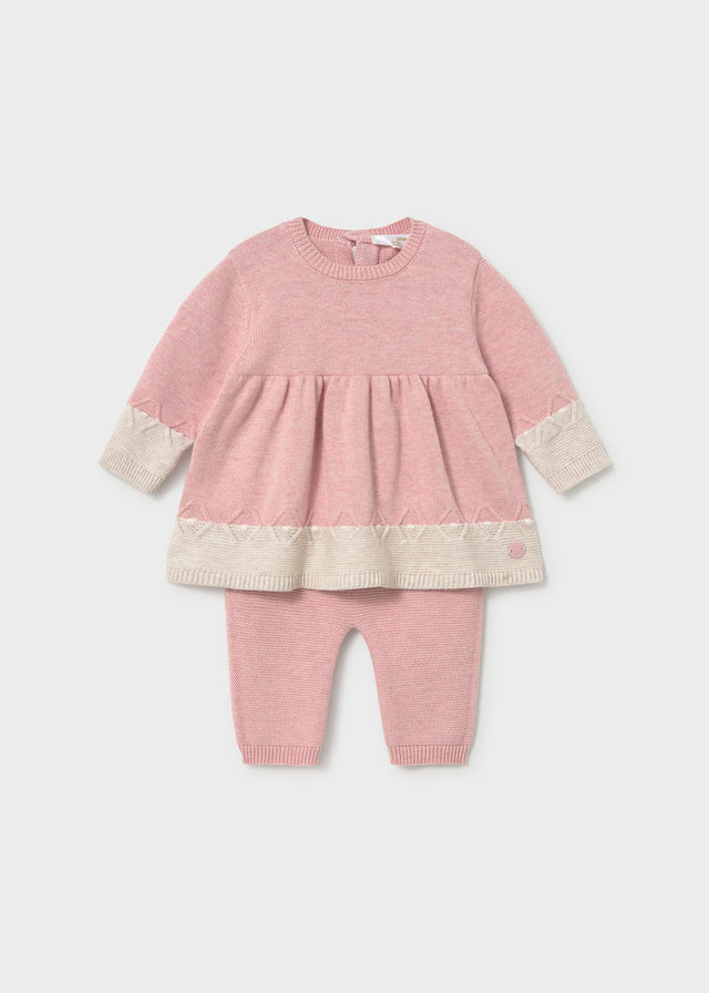Conj. leggings tricot - Rosa b vig